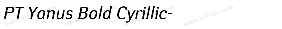 PT Yanus Bold Cyrillic字体转换
